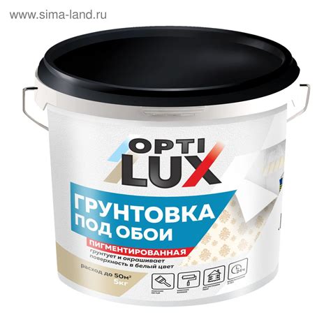 Грунтовка OPTILUX под обои 5кг (5477522) - Купить по цене от 702.00 руб ...