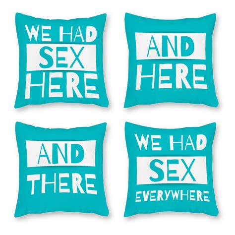 We Had Sex Here And There Sex Everywhere Single Sided Printing Funny Turquoise White Canvas