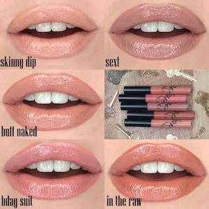 DNA Nude Collection Lip Gloss All 5 Pieces Bday Suit In The Raw Buff