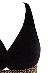 Jacquard High Waisted Black Bikini Set Modlily Usd