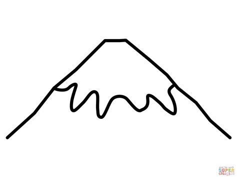 Mount Fuji Emoji Coloring Page Free Printable Coloring Pages