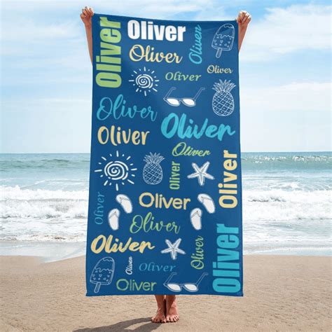 Personalized Beach Towels Custom Name Beach Towel custom - Etsy