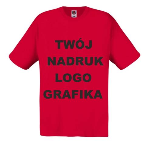 T Shirt Koszulka Z W Asnym Nadrukiem Napisem Xl Allegro Pl