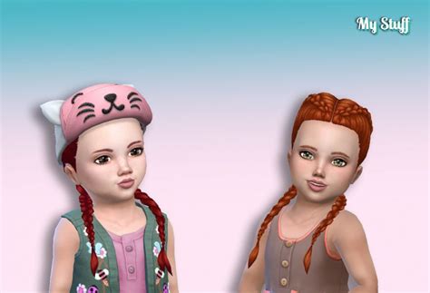 Sims 4 children braids hair - hondino