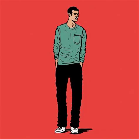 Normcore Style Illustration Of A Male By Jean Jullien Premium Ai