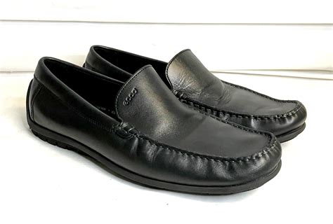 Ecco Classic Moc Black Leather Driving Leather Loafer Gem