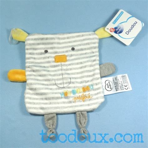 Toodoux spécialiste en sos doudou plat Mots d Enfants gris et blanc