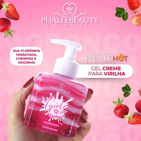 Gel Hot Girls Aromatizante para Virilha Beijável Phallebeauty Blow Barbie Creme Hidratante