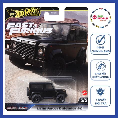 Xe mô hình Hot Wheels Premium Fast Furious Series Land Rover Defender 90 HYP74 bánh cao su