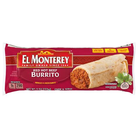 Save On El Monterey Red Hot Beef Burrito Frozen Order Online Delivery GIANT
