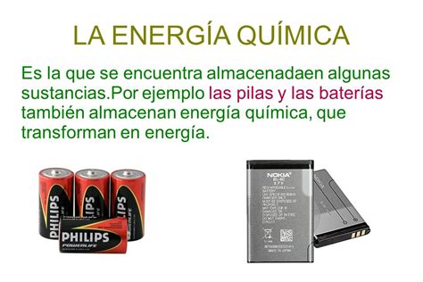 Energia Quimica Ejemplos