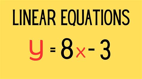 linear equation youtube