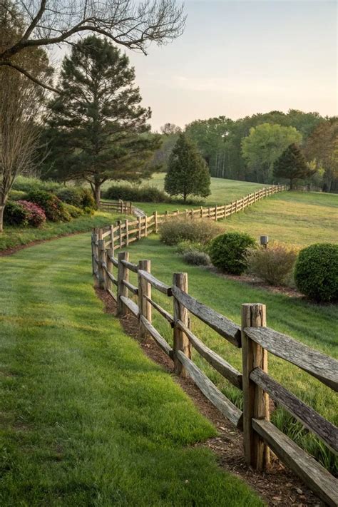 inspiring rustic split rail fence ideas fencing  farm
