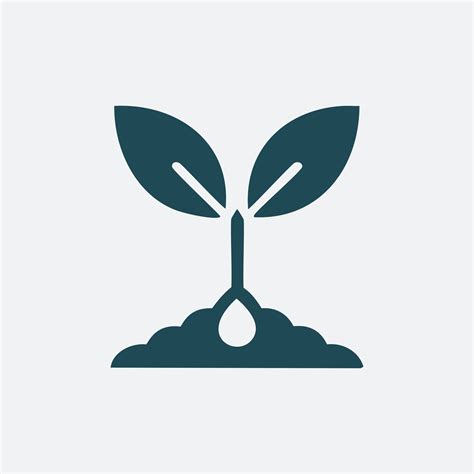 plant seedling icon  white background flat design style