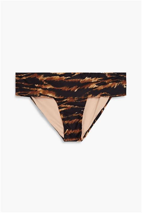 Melissa Odabash Brussels Tiger Print Mid Rise Bikini Briefs The Outnet