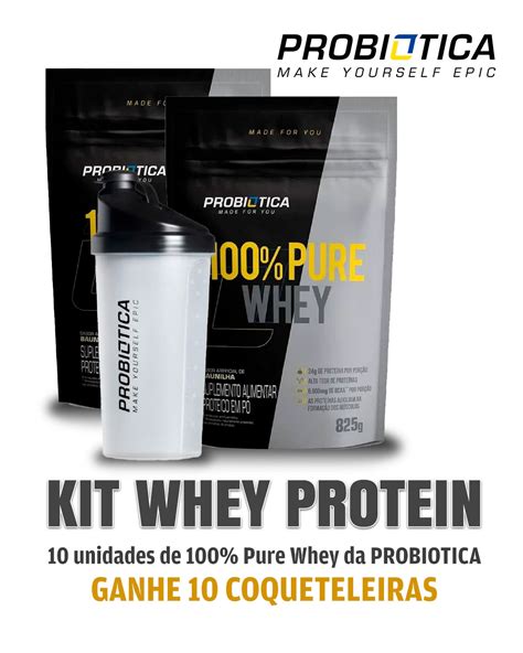 Kit Unidades Pure Whey Probi Tica Unidades De