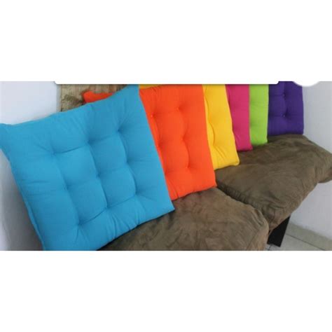 Kit Almofadas Futon Para Cadeira Cores Diversas Beecost