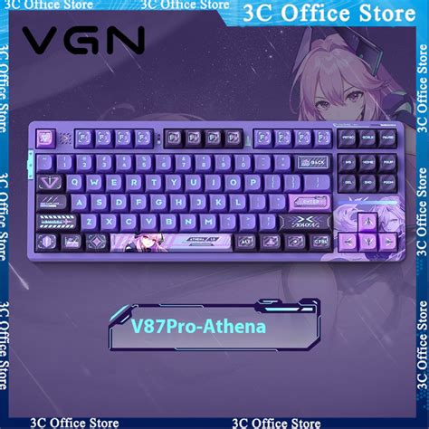 Jual VGN V87 Pro Mechanical Keyboard Gaming Three Mode Hot Swap Dynamic RGB Anime Customized RGB