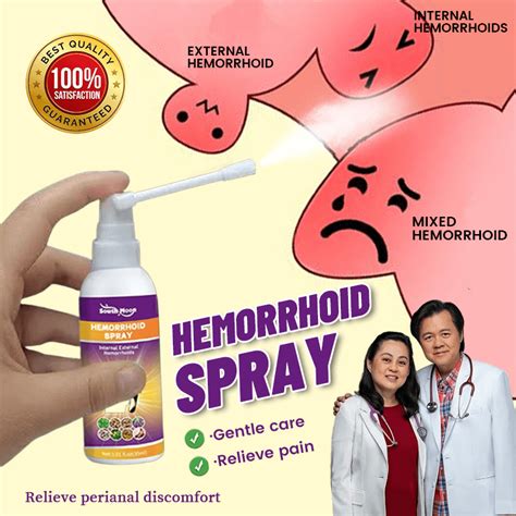 South Moon Hemorrhoid Relief Spray And Cream Set Dual Action Internal