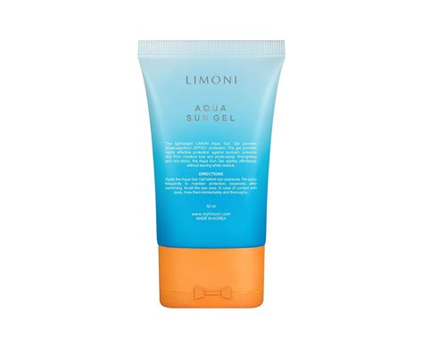 LIMONI Солнцезащитный крем-гель SPF 50+РА++++ Aqua Sun Gel 50 ml NEW ...