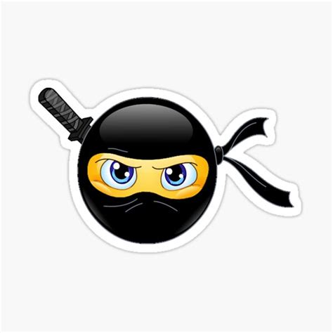 "Ninja Emoji Emoticon " Sticker by KaitlynBri9850 | Redbubble