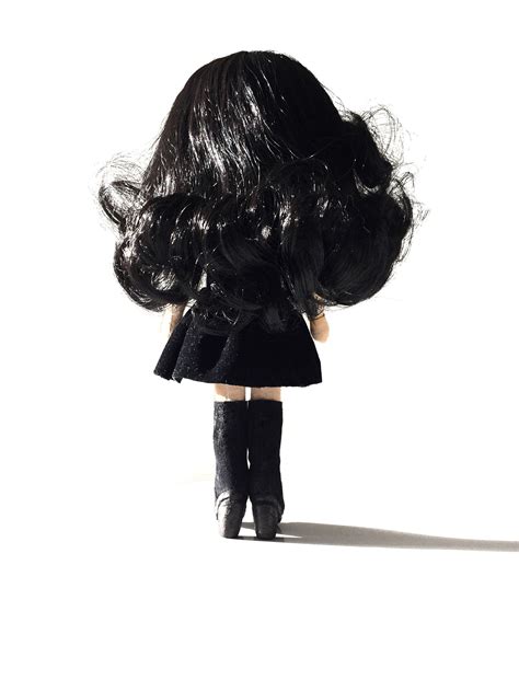 Goth Girl Brunette Handmade Fabric Doll Selfie Portrait Doll Etsy