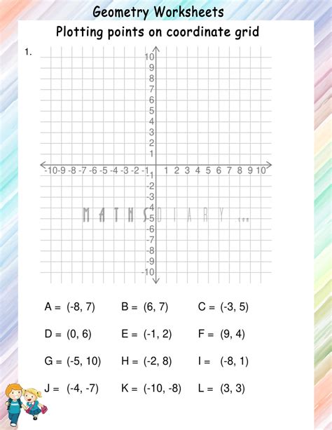 Printable Coordinates And Plotting Ordered Pairs Worksheets For Worksheets Library