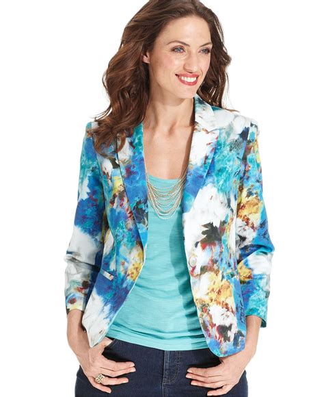 Elementz Jacket Floral Print Blazer Jackets And Blazers Women Macy