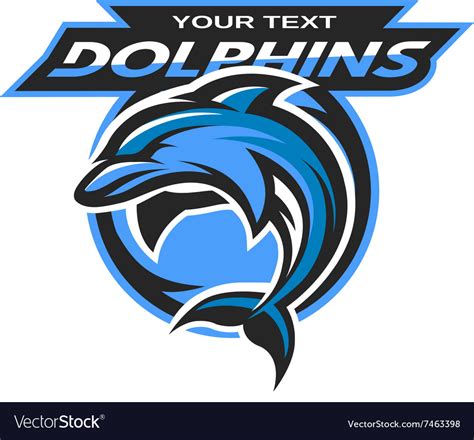 Dolphin Logo Emblem For A Sport Team Royalty Free Vector