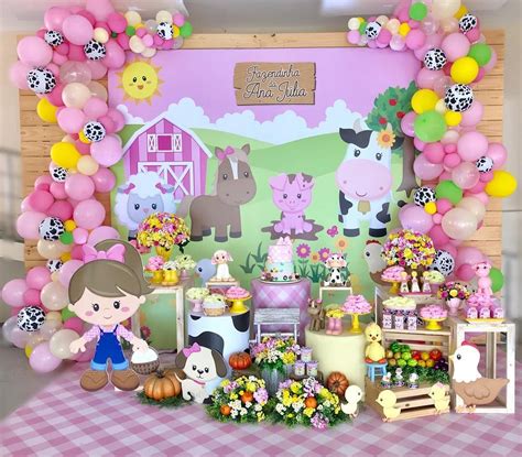 Fazendinha de Menina para Ana Júlia 🌸 . Deco | Festa infantil ...