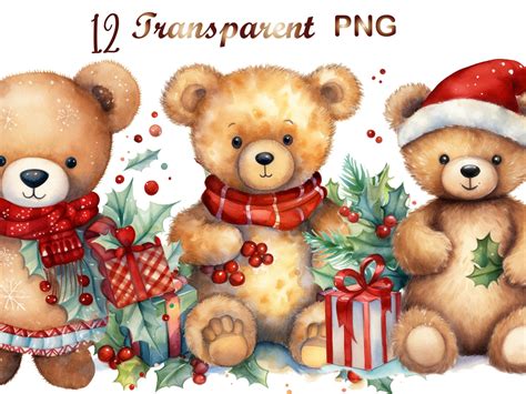 Christmas Teddy Bear Clipart