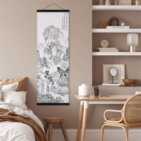 Stoffbild Tenju Japanische Landschaft Panorama Wall Art De