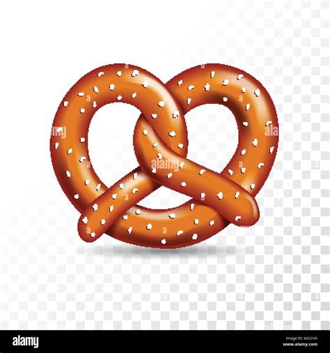 Realistic Vector Tasty Pretzel Illustration On The White Transparent