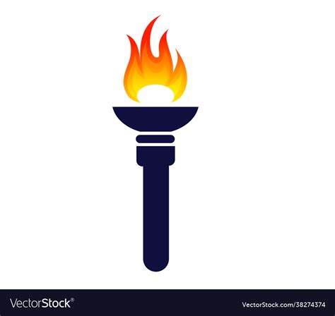torch game design flaming royalty  vector image
