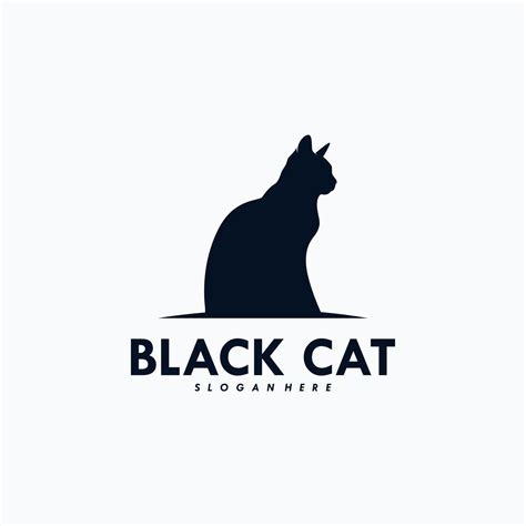 Black Cat Logo Design Vector 11156263 Vector Art At Vecteezy
