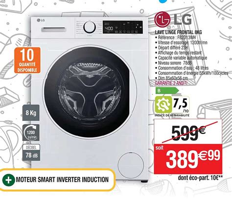 Promo Lave Linge Frontal Kg Lg Chez Cora Icatalogue Fr