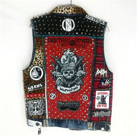 Punk Rock Vest Denim Punk Vest Crust Punk Vest Punk Rock Jacket