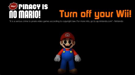 [fake] New Super Mario Bros Wii Anti Piracy Screen Youtube