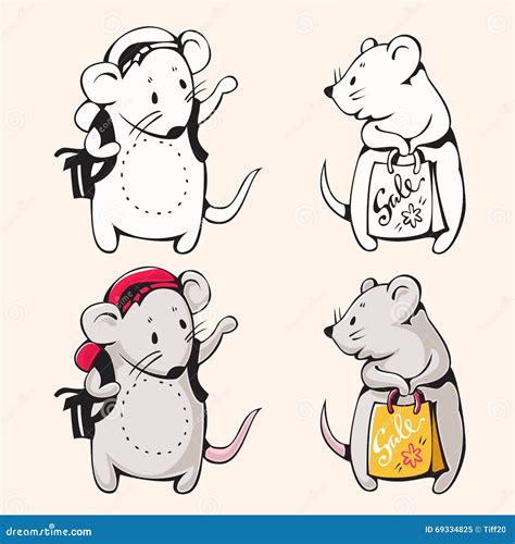 Cartoon Mice Vector Illustration | CartoonDealer.com #69334862