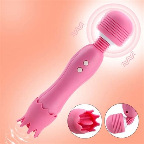 Frequency Perfect Size Dual Wand Tongue Licking Sucking Vibrator Best Sex Toys In Nairobi