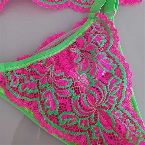 Conjunto Summer Bicolor Gardens Lingerie Moda Íntima Linha Noite