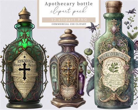 Apothecary Bottle Clip Art Halloween Clip Art Potion Bottles Clip Art