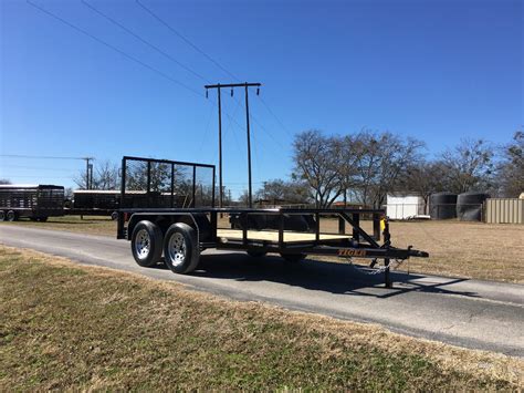 2019 TIGER 77" X 12' TANDEM AXLE PIPE TOP UTILITY TRAILER W/ 4' RAMP ...