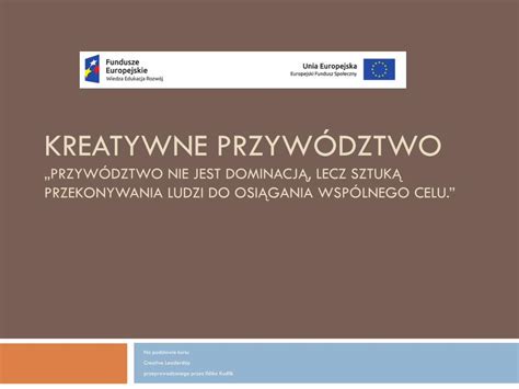 Pdf Kreatywne Przyw Dztwo Lo Bialystok Pl Lo Bialystok Pl