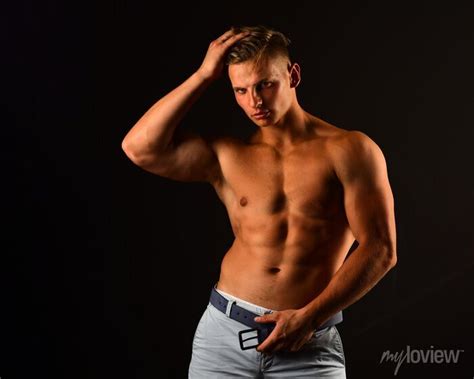 Naked Man Nude Torso Sexy Muscular Guy Topless Muscular Fitnes Wall Stickers Abdomen