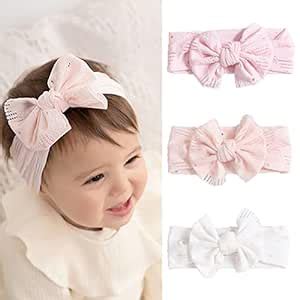 Fashband Baby Mädchen Nylon Stirnbänder Bowknot Elastische Haarbänder