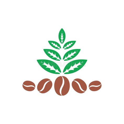 Leaf Tea Coffee Bean Symbol Logo Vector Stock Vector Illustration Of