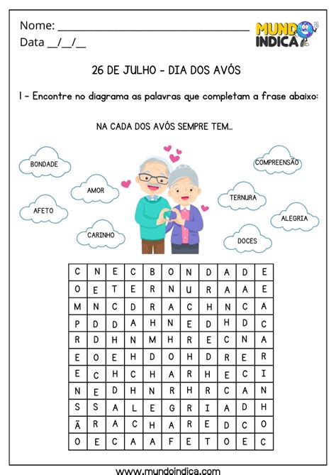 Atividades Sobre O Dia Dos Avos