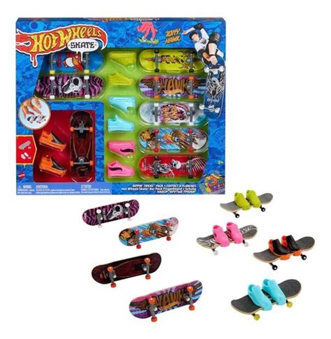 Set Skate Hot Wheels Paquete X Fingerboards Con Tenis Cuotas sin interés