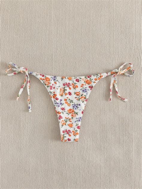 Floral Random Print Tie Side Bikini Panty Emma